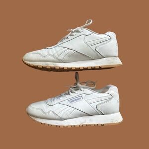 white Reebok sneakers